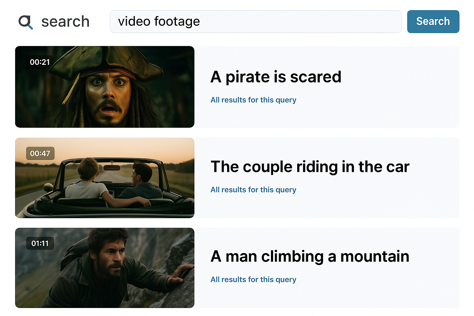 Video Footage Search Engine
